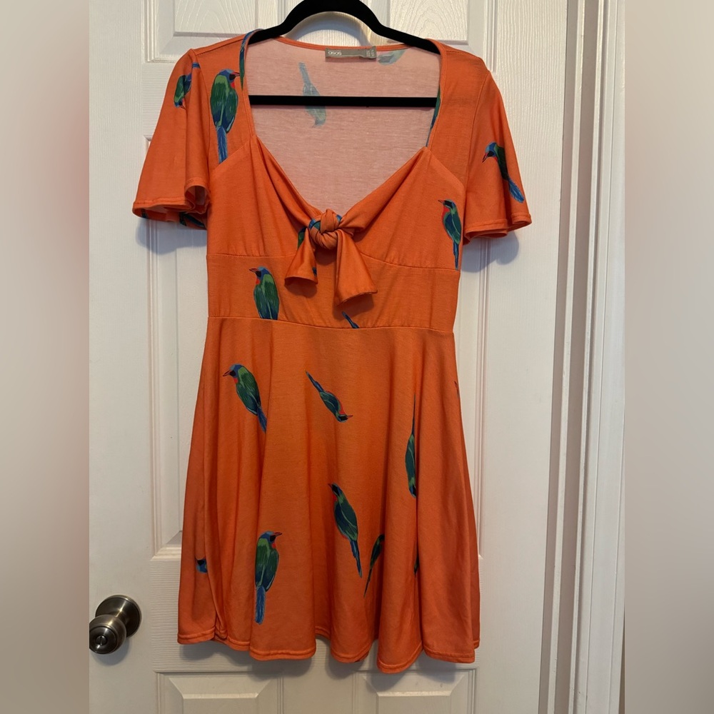 Orange Skater Dress